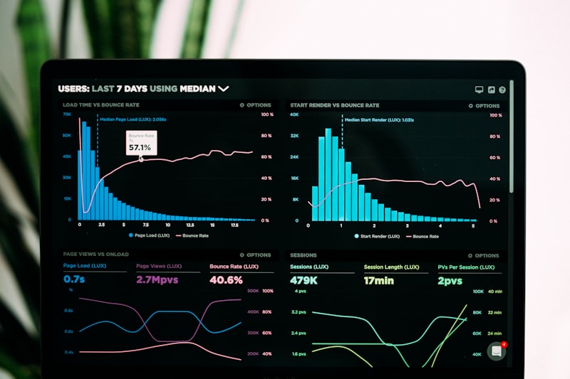 Charts showing steady organic growth